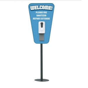 TMJ710 Floor Stand for Public Easy Assembly Cheap Metal Hand Sanitizer Display Rack