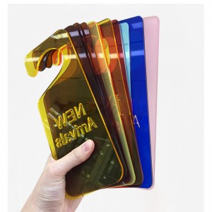 TMJ PP-539 Maßgeschneiderte Acryl-Display-Marke leichte Luxusbekleidung Store Dekoration Preis Tag Kreative Plakat-Display-Stand
