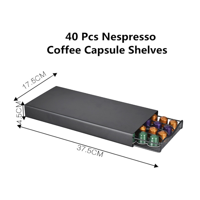 TMJ PP-584 Metall Chrome 40 Pod Nespresso Kaffeekapsel Holder für Heimküche-Displaystand
