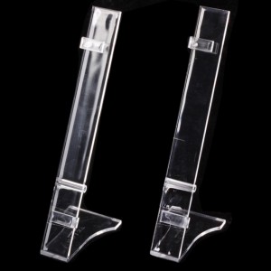 TMJ PP-587 Klare Acrylic Single Watch Display Halter Curved Plastic Wrist Watch Display Stands
